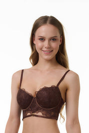 BELLAGIO BRA-BB5337 Lace design Underwired Push Up Lightly Padded Medium Coverage Bra