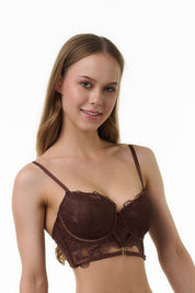 BELLAGIO BRA-BB5337 Lace design Underwired Push Up Lightly Padded Medium Coverage Bra