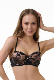 BELLAGIO BRA-BB5210 Lace design Underwired Push Up Lightly Padded Medium Coverage Bra