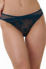 BELLAGIO PANTY-BP5109 Teal Low Rise Net Self Design Bikini Panty