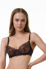 BELLAGIO BRA-BB0345 -  Lace design Underwired Non-Padded Medium Coverage Bra