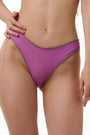 BELLAGIO PANTY-BP0817 Purple Low Rise Net Self Design Bikini Panty