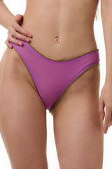 BELLAGIO PANTY-BP0817 Purple Low Rise Net Self Design Bikini Panty