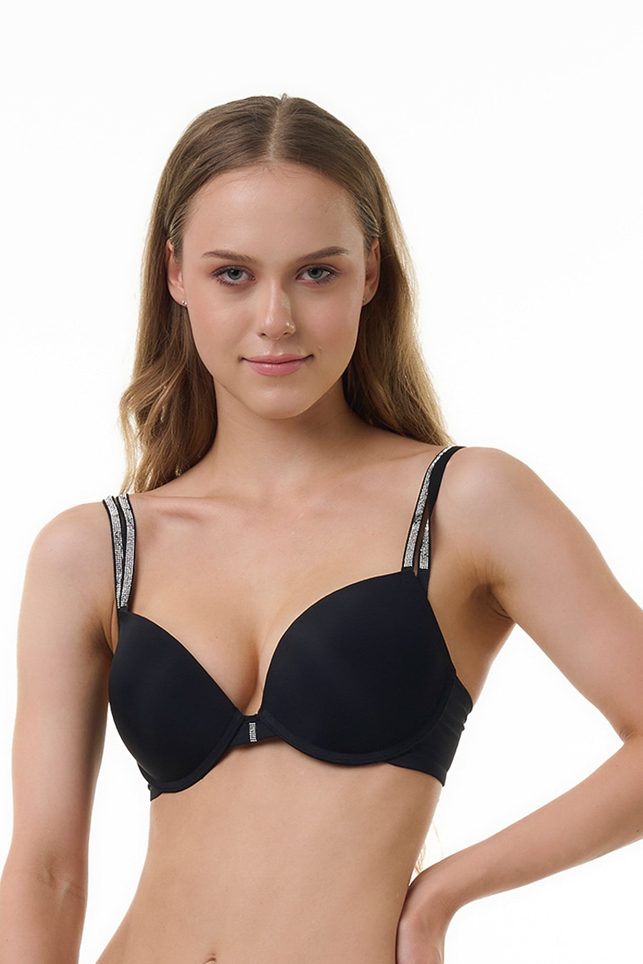 BELLAGIO BRA-BB1009 Solid Underwired Push Up Lightly Padded Medium Coverage Bra