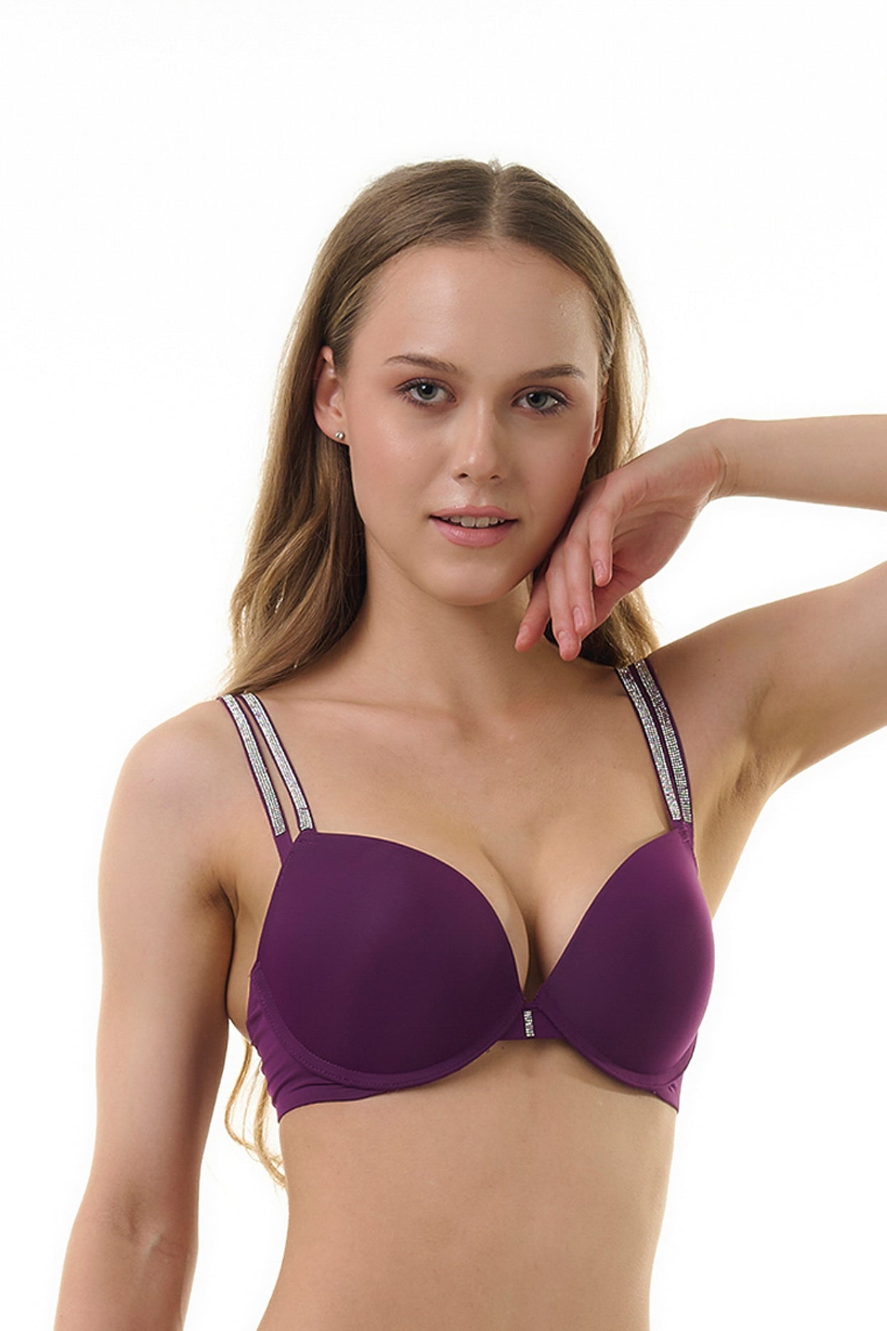 BELLAGIO BRA-BB1009 Solid Underwired Push Up Lightly Padded Medium Coverage Bra