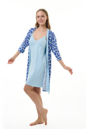 AXTZH NIGHTWEAR-MOR1922000IJ Lace Cotton Nightdress with Robe