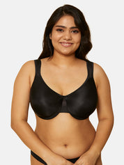 TRIUMPH BRA V160765-BLACK 04 Non Padded Wired Smooth Minimizer Bra