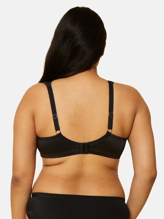 TRIUMPH BRA V160765-BLACK 04 Non Padded Wired Smooth Minimizer Bra