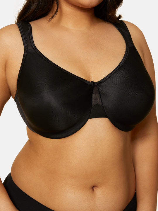 TRIUMPH BRA V160765-BLACK 04 Non Padded Wired Smooth Minimizer Bra
