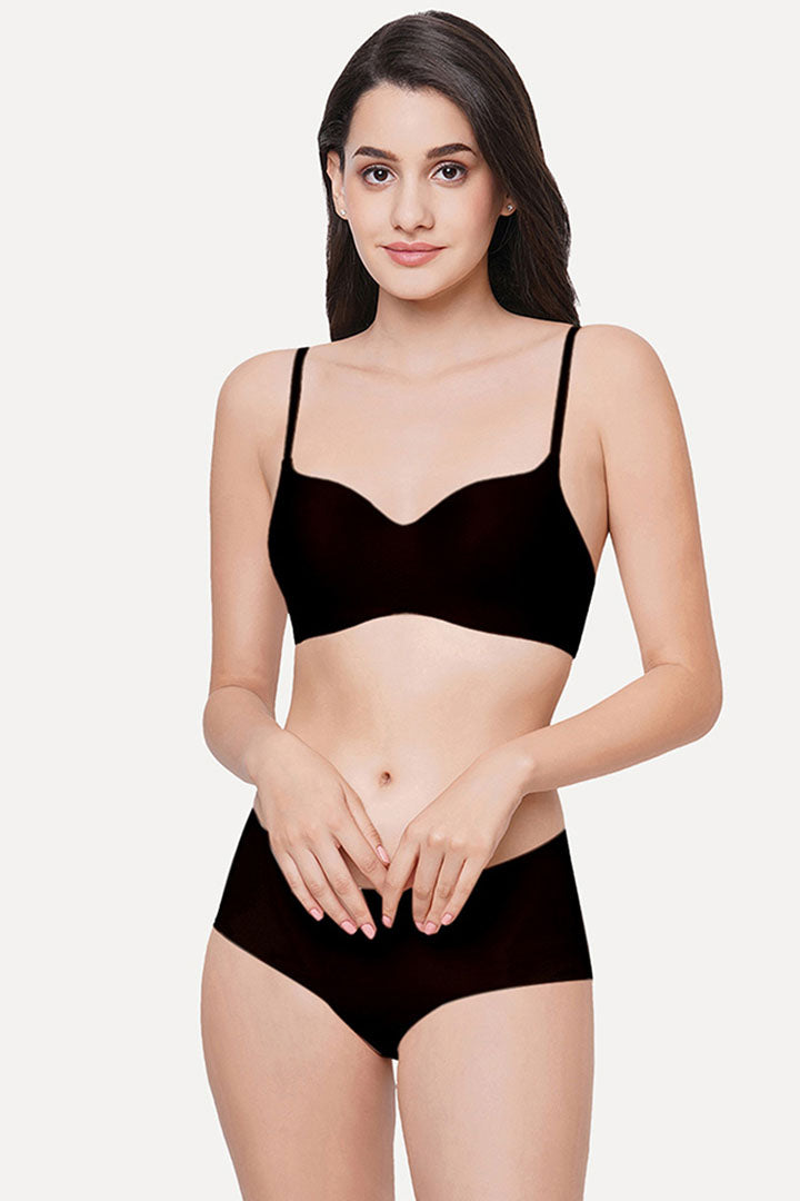 WACOAL BRA WB3A140IN Basic Mold Padded Non-wired 3/4th Cup Everyday Wear Seamless T-Shirt Bra