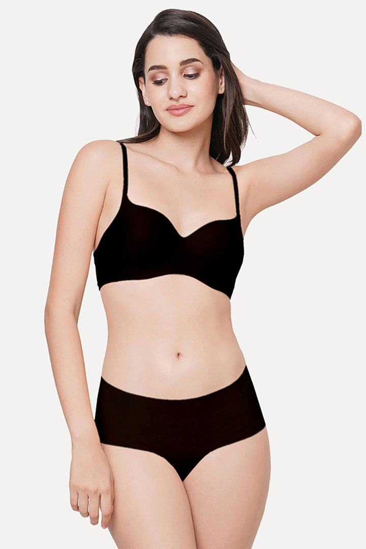 WACOAL BRA WB3A140IN Basic Mold Padded Non-wired 3/4th Cup Everyday Wear Seamless T-Shirt Bra