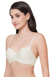 WACOAL BRA WB3A140IN Basic Mold Padded Non-wired 3/4th Cup Everyday Wear Seamless T-Shirt Bra