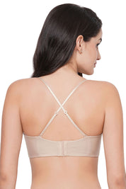 WACOAL BRA WB3B530IN Basic Mold Padded Wired Half Cup Strapless Bandeau T-Shirt Bra