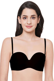 WACOAL BRA WB78720IN Basic Mold Padded Wired Half Cup Everyday Wear Strapless Multiway Bra