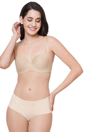 WACOAL BRA WB78720IN Basic Mold Padded Wired Half Cup Everyday Wear Strapless Multiway Bra