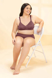 AMANTE BRA -BRA103901-WILD GINGER Delight Comfort Non-Padded Non-Wired Minimizer Bra