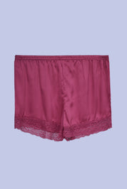 AXTZH Chic 2-Piece Nightwear Set with Strappy Top and Sheer Shorts for Effortless Elegance X2152-ROUGE-A4S