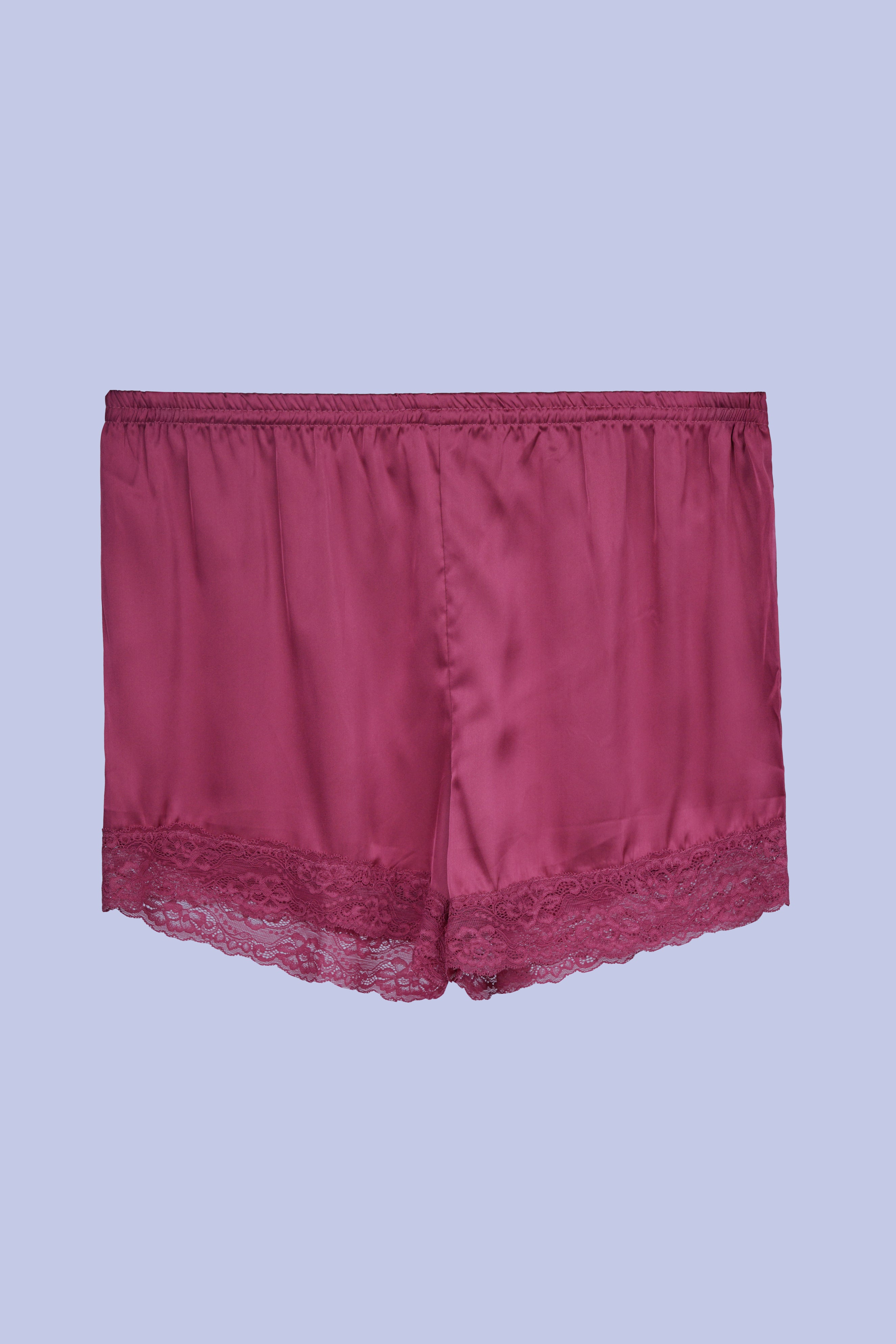 AXTZH Chic 2-Piece Nightwear Set with Strappy Top and Sheer Shorts for Effortless Elegance X2152-ROUGE-A4S