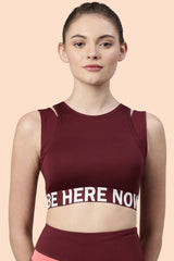 ENAMOR BRA-A201 Dry Blood Active Energy Sports Bra | Dry Fit High Impact Longline Sports Bra