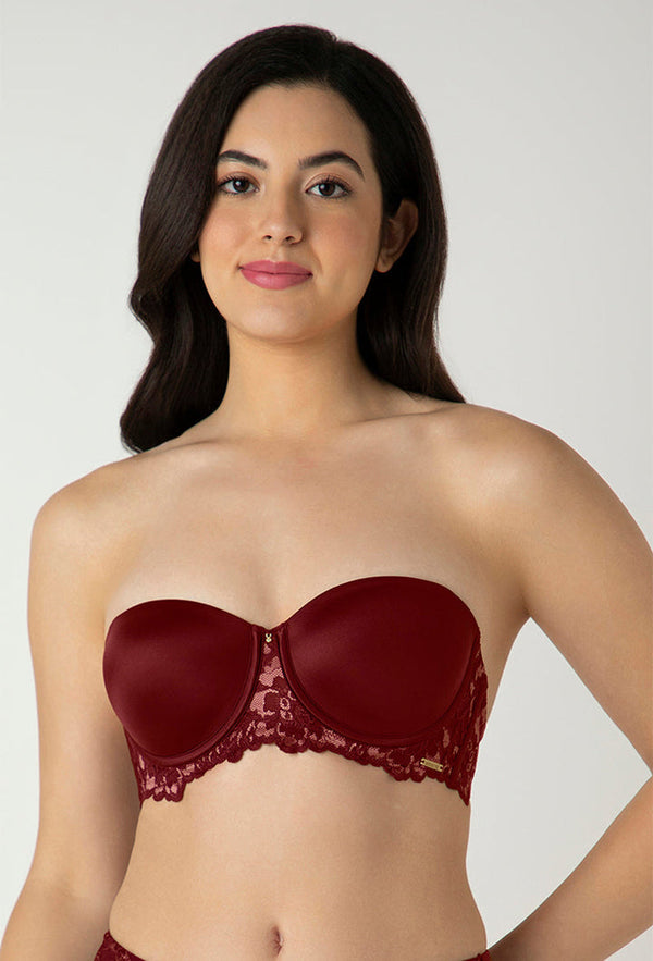 Biking Red AMANTE BRA-BRA06301 Padded Wired Multiway Strapless Bra