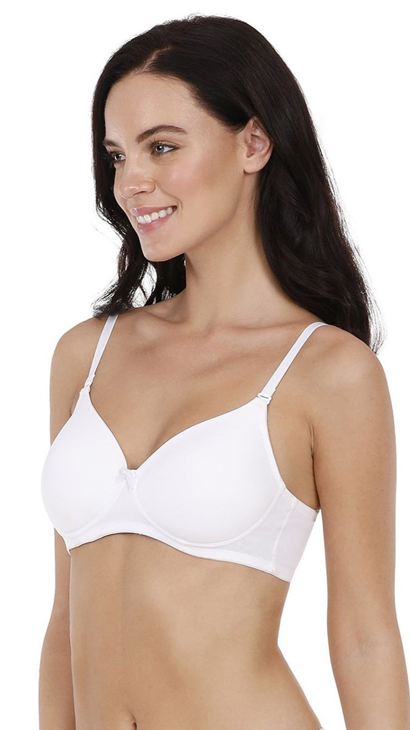 Amante Classic White Padded Wireless Casual Bra