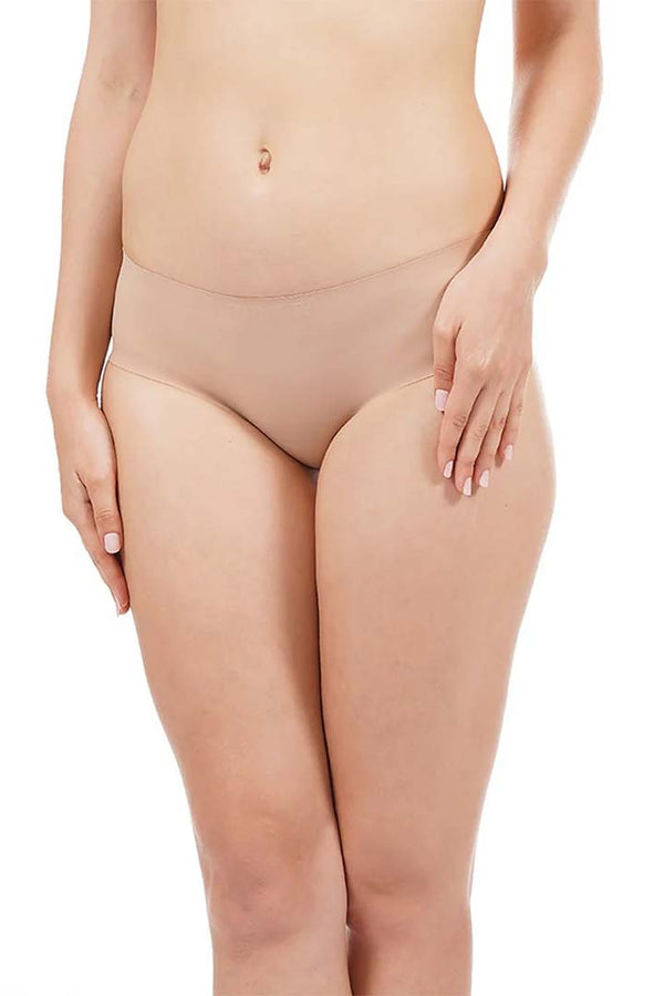 AMANTE PAN11412-SANDALWOOD VANISH SOLID LOW RISE HIPSTER SEAMLESS PANTY