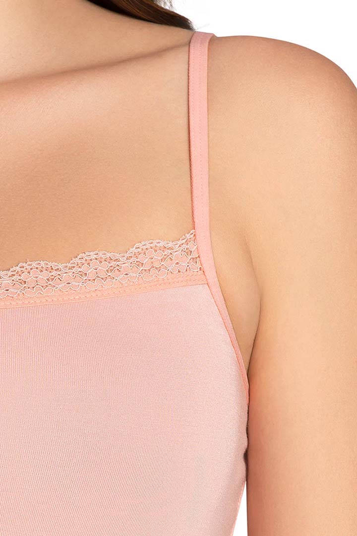 AMANTE LIN82801 Empatiens Pink Modal Lace Camisole