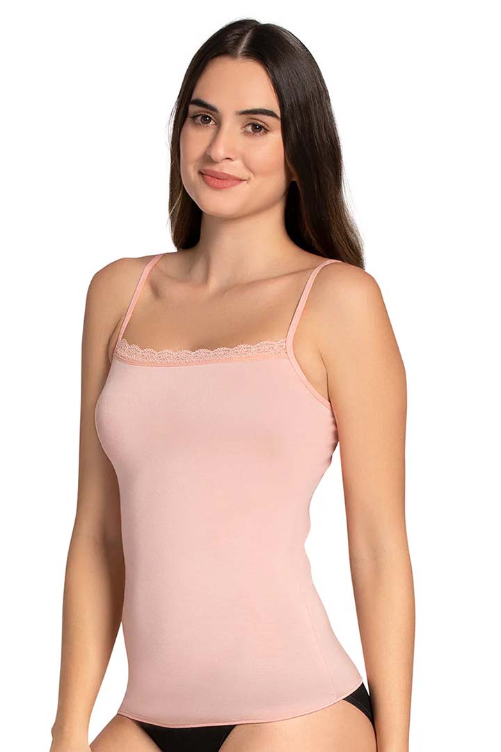 AMANTE LIN82801 Empatiens Pink Modal Lace Camisole