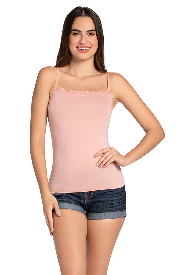 AMANTE LIN82801 Empatiens Pink Modal Lace Camisole