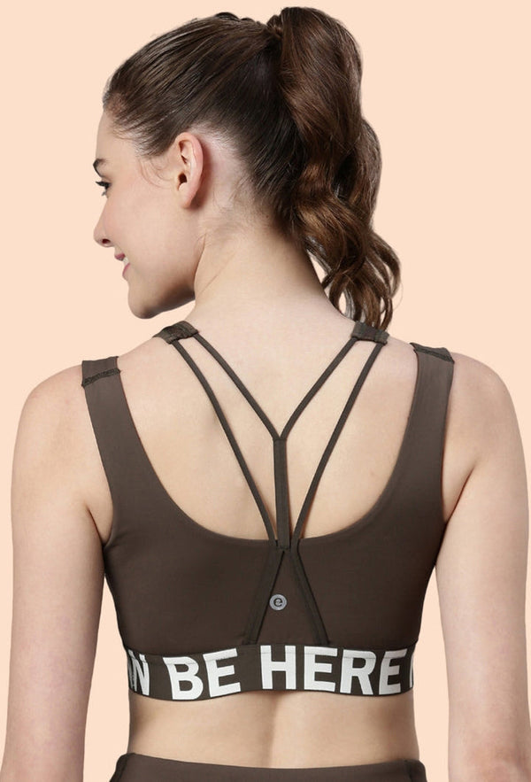 ENAMOR BRA-A201 Active Energy Sports Bra | Dry Fit High Impact Longline Sports Bra