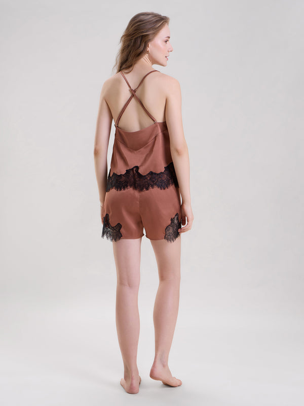 Mysthelle BRONZE CAMI TOP AND SHORTS