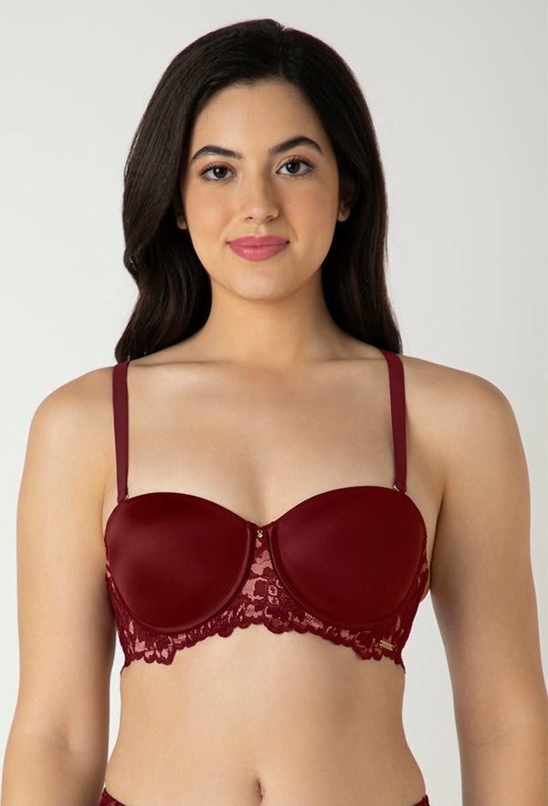 Biking Red AMANTE BRA-BRA06301 Padded Wired Multiway Strapless Bra