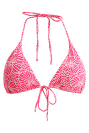 AXTZH Two-Piece Bikini Swimwear Set with Triangle Halter Top and Adjustable Side-Tie Bottoms- X4057-NPINPR-2PB