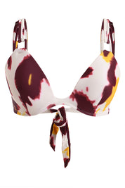 AXTZH Three-Piece Swimwear Set with Bikini Top, Bottom, and Flowing Sarong Skirt X4614-IVOPR-3PB