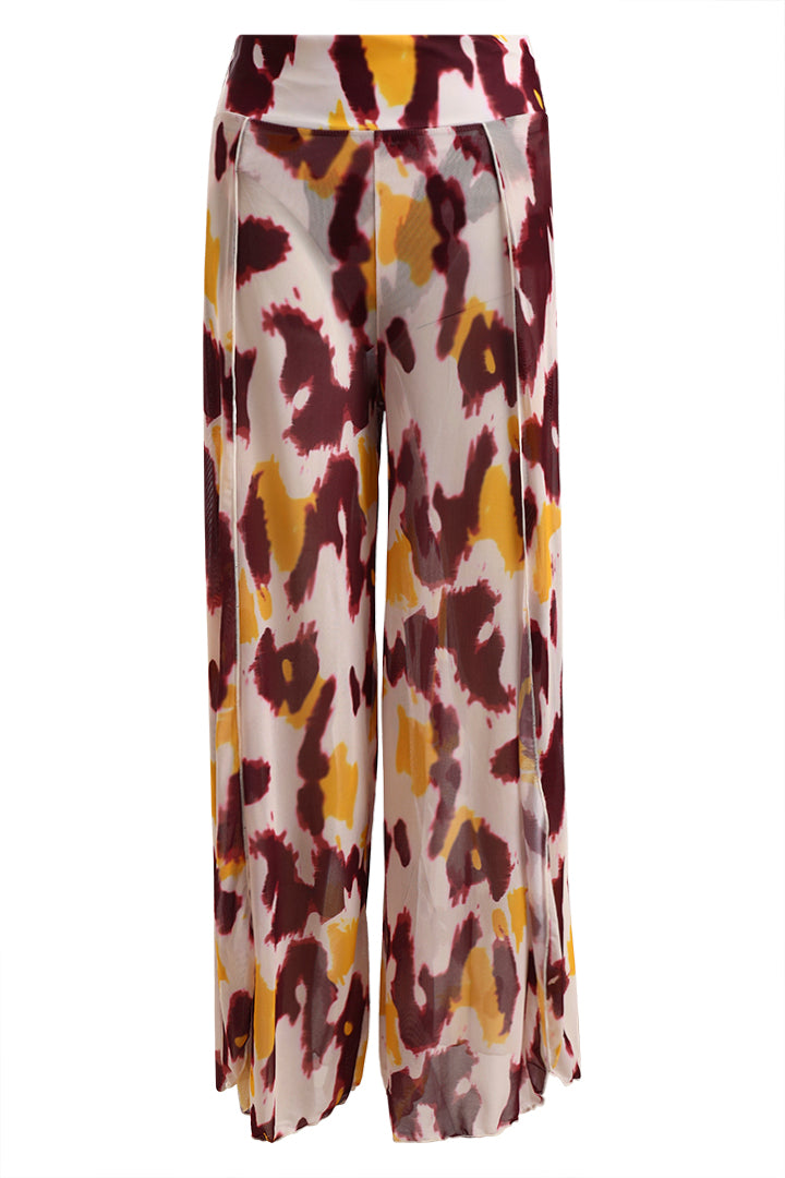 AXTZH Three-Piece Swimwear Set with Bikini Top, Bottom, and Flowing Sarong Skirt X4614-IVOPR-3PB