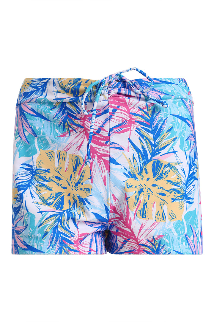 AXTZH 3-Piece Swimwear Set with Bikini, Matching Bottoms, and Sheer Hooded Cover-Up X1009-BLUPR-3PS