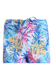 AXTZH 3-Piece Swimwear Set with Bikini, Matching Bottoms, and Sheer Hooded Cover-Up X1009-BLUPR-3PS