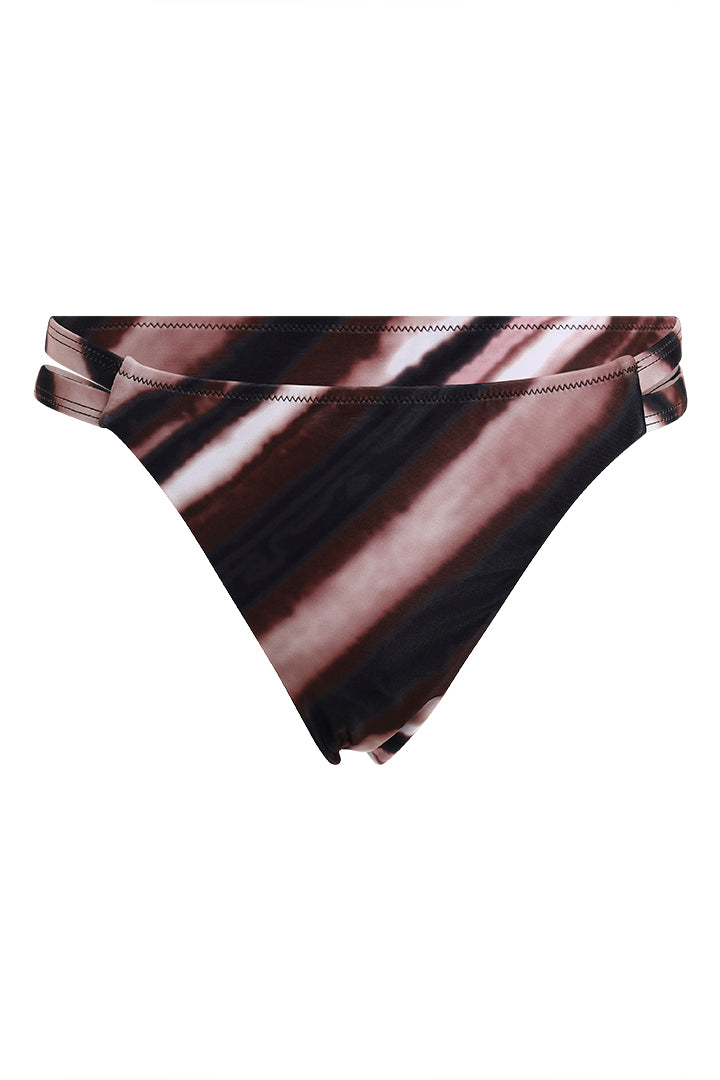 AXTZH Three-Piece Swimwear Set with Bikini Top, Bottom, and Flowing Sarong Skirt-X4614-COFPR-3PB