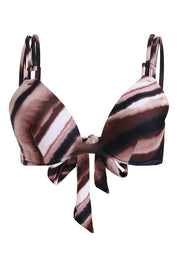 AXTZH Three-Piece Swimwear Set with Bikini Top, Bottom, and Flowing Sarong Skirt-X4614-COFPR-3PB