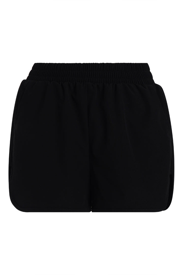 AXTZH High-Waist Outer Shorts with Relaxed Fit and Effortless Everyday Styling X5003-BLACK-ODF