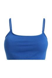 AXTZHY Sexy Beachwear Co-Ord Set Featuring Minimalist Crop Top and Fitted Shorts-X4060-RBLUE-2PS