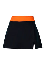 AXTZH Stylish Two-Piece Swim Set Featuring Sleek Bralette and Skirt Overlay Bottom for Women-X2514-BLKOR-2PF