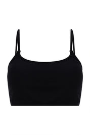 AXTZH Sexy Beachwear Co-Ord Set Featuring Minimalist Crop Top and Fitted Shorts-X4060-BLACK-2PS