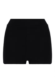 AXTZH Sexy Beachwear Co-Ord Set Featuring Minimalist Crop Top and Fitted Shorts-X4060-BLACK-2PS