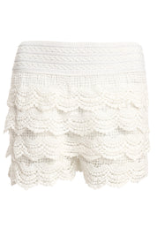 AXTZH Crochet Beach Shorts with Handcrafted Detailing and Scalloped Hemline-X0345-BEIGE2-BW1PST