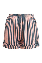 AXTZH Comfortable Nightwear for Women with Classic Collar Shirt and Relaxed Fit Shorts-X3312-PEAST-A2C2S