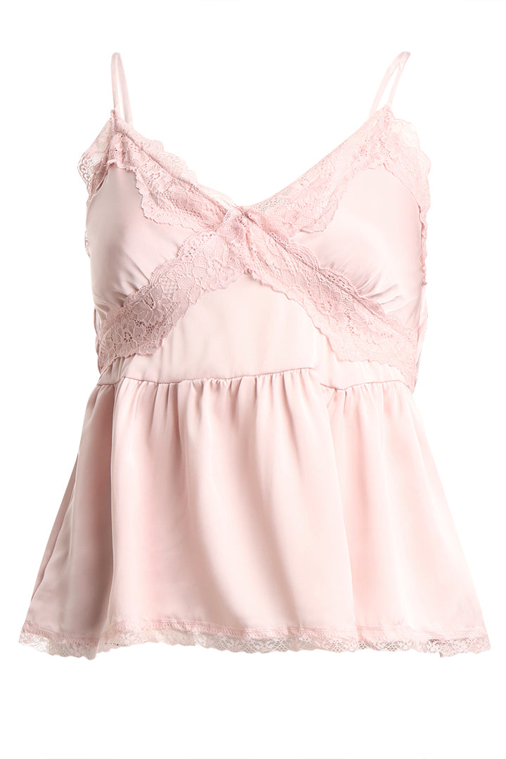 AXTZH Elegant Three-Piece Nightwear Ensemble Featuring Relaxed Fit and Romantic Detailing-X2498-BLUSH-NSL3PS