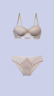 AXTZH Women’s Beautifully Designed Sexy Panty with Delicate Front Lace Accent AP7202-NUDE