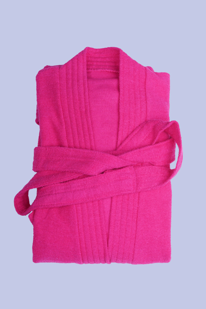 AXTZH Effortless and Sexy Towel Nightwear for Women with Adjustable Tie and Relaxed Fit XBROBEPRCOT-FUCHSIA