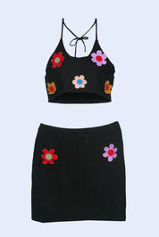 AXTZH Summer Petal Vibes Two-Piece  X2919-BLKPR-BW2PF